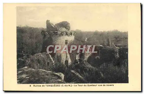 Cartes postales Ruines de Tonquedec (C du N) La Tour du Guetteur vue de revesrs