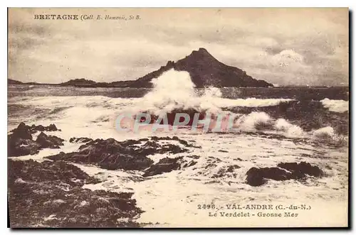 Cartes postales Bretagne Val Andre (Cote du Nord) Le Verdelet Grosse Mer