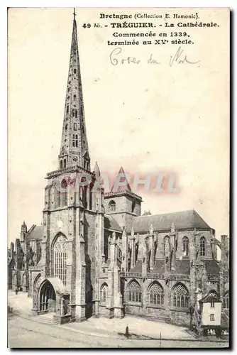 Cartes postales Bretagne Treguier La Cathedrale Commencee en 1339 terminee au XVe siecle