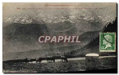 Cartes postales Les Pyrenees Centrales  Col d'Aspin table d'Orientation