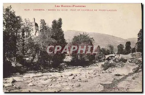 Ansichtskarte AK Les Hautes Pyrenees Arrens Bords du Gave Pont et Chapelle de Pouev Lahoun