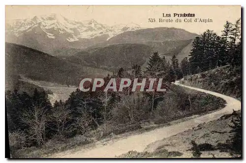 Ansichtskarte AK Les Pyrenees Route du Col d'Aspin