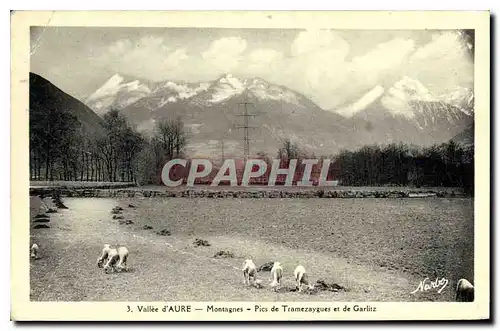 Cartes postales  Vallee d'Aure Montagnes Pics de Tramezaygues et de Garlitz