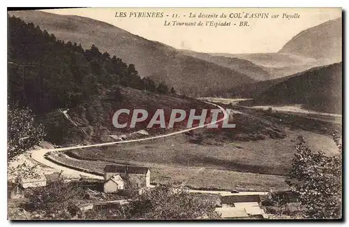 Ansichtskarte AK Les Pyrenees La Descente du Col d'Aspin sur Payolle le Tournanr de l'Espiadet