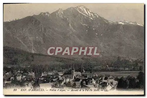 Cartes postales Env d'Argeles Vallee d'Azun Arrens et le Pic du Midi