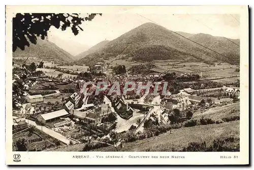 Cartes postales Arreau Vue generale Compluent des deaux Nestes