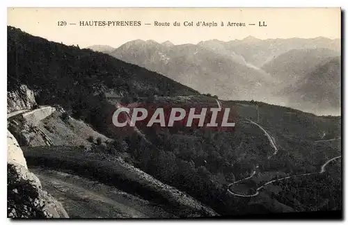 Ansichtskarte AK Hautes Pyrenees Route du Col d'Aspin a Arreau