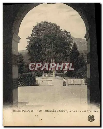 Ansichtskarte AK Les Hautes Pyrenees Argeles Gazost Le Parc vu des Thermes