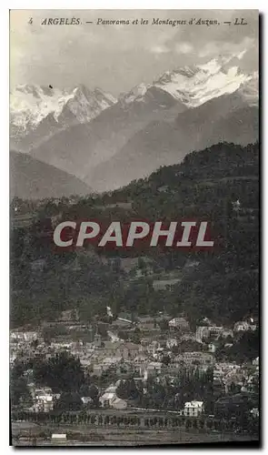 Cartes postales Argeles Panorama et les Montagnes d'Auzun