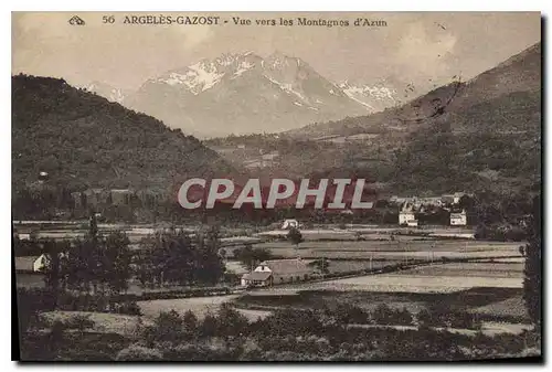 Cartes postales Argeles Gazost Vue vers les Montagnes d'Azun