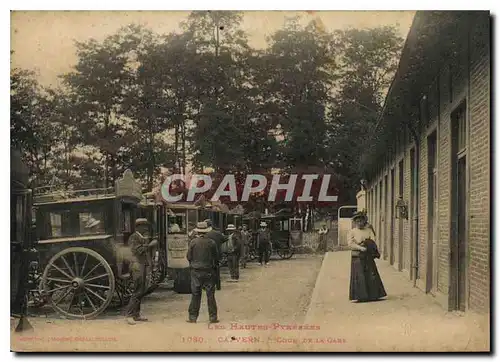 Ansichtskarte AK Hautes Pyrenees Capvern Cour de la Gare