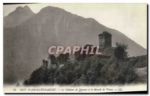 Ansichtskarte AK Env d'Argeles Gazost Le Chateau de Boucens et le Massif de Viscos