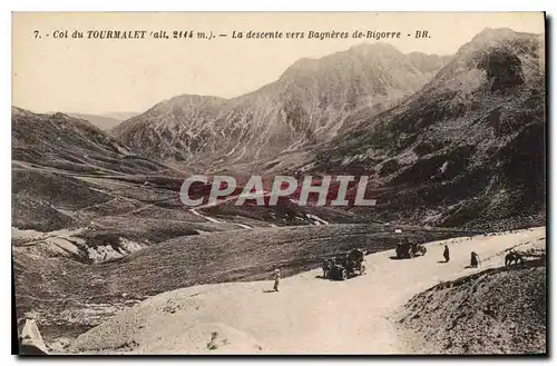 Cartes postales Col du Toumalet (alt 2114 m) La descente vers Bagneres de Bigorre