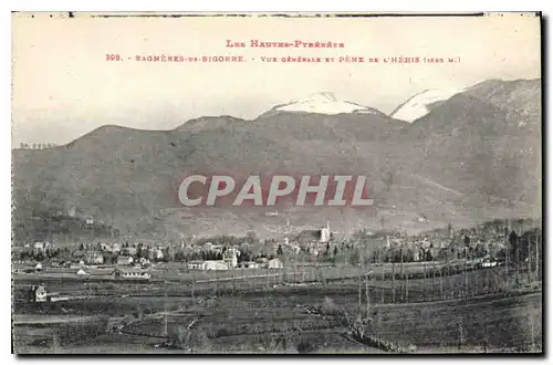 Ansichtskarte AK Les Hautes Pyrenees Bagneres de Bigorre Vue generale et Pene de l'Heris