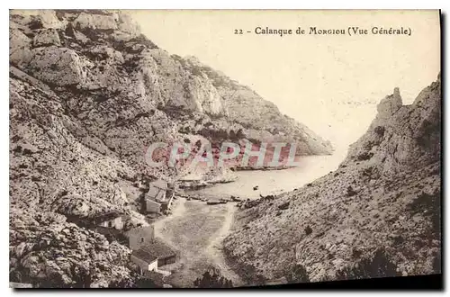 Cartes postales Calanque de Morgiou (Vue generale)