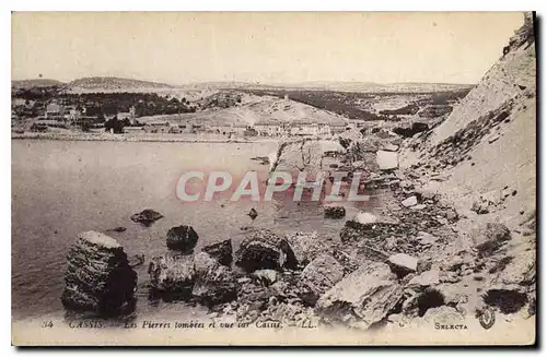 Ansichtskarte AK Cassis Les Pierres tombees et vue sur Cassis