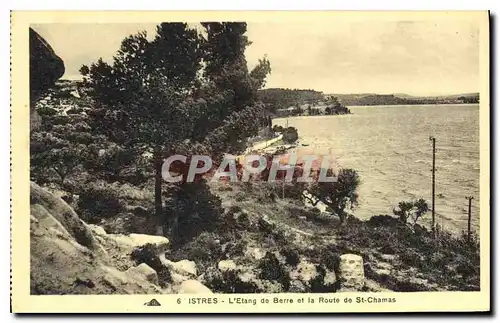 Cartes postales Istres L'Etang de Berre et le Route de St Chamas