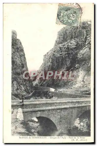 Cartes postales St Paul de Fenouillet Gorges de l'Agly Pont de la Foue