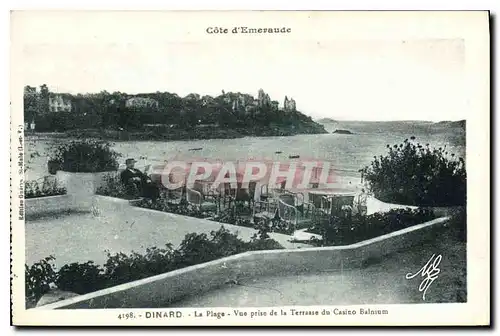 Ansichtskarte AK Cote d'Emeraude Dinard La Plage vue prise de la Terrasse du Casion Balnium