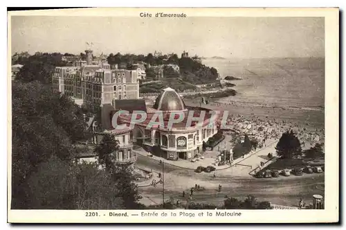 Ansichtskarte AK Cote d'Emeraude Dinard Entree de la Plage et la Malouine