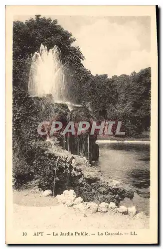 Ansichtskarte AK Apt (Vaucluse) Le Jardin Public La Cascade