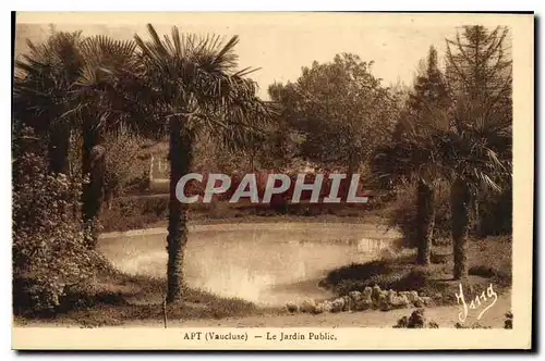 Cartes postales Apt (Vaucluse) Le Jardin Public