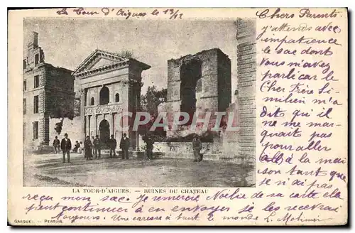 Cartes postales La Tour d'Aigues (Vaucluse) Ruines du Chateau