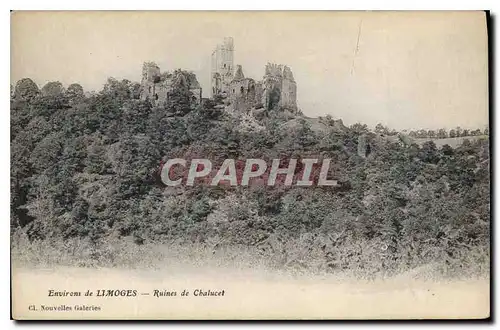 Ansichtskarte AK Environs de Limoges Ruines de Chalucet