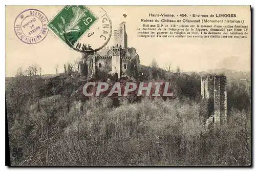 Cartes postales Haute Vienne Environs de Limoges Ruines du Chateau de Chalusset (Monument historique)