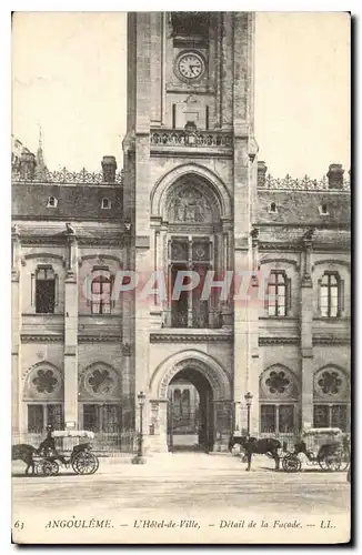 Cartes postales Angouleme L'Hotel de Ville Detail de la Facade