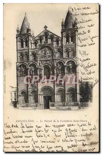 Cartes postales Angouleme Le Portail de la Cathedrale Saint Pierre
