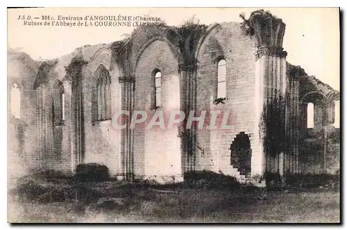 Ansichtskarte AK Environs d'Angouleme (Charente) Ruines de l'Abbaye de la Couronne