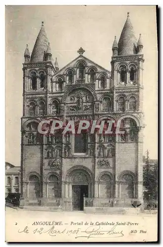 Ansichtskarte AK Angouleme Portail de la Cathedrale Saint Pierre