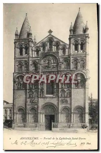 Cartes postales Angouleme Portail de la Cathedrale Saint Pierre