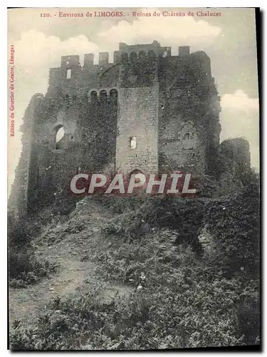 Ansichtskarte AK Environs de Limoges Ruines du Chateau de Chalucet