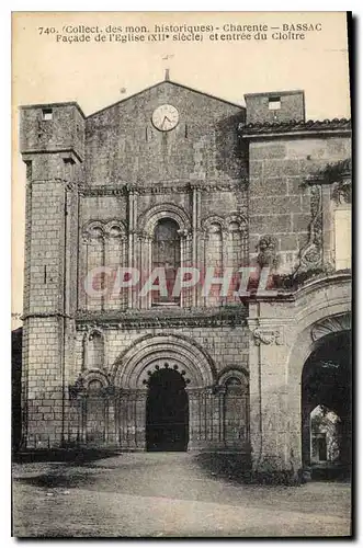 Ansichtskarte AK Charente Bassac Facade de l'Eglise