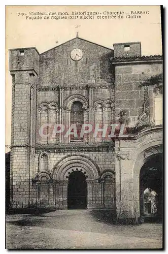 Cartes postales Charente Bassac Facade de l'Eglise