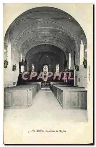 Cartes postales Vallery Interieur de l'Eglise