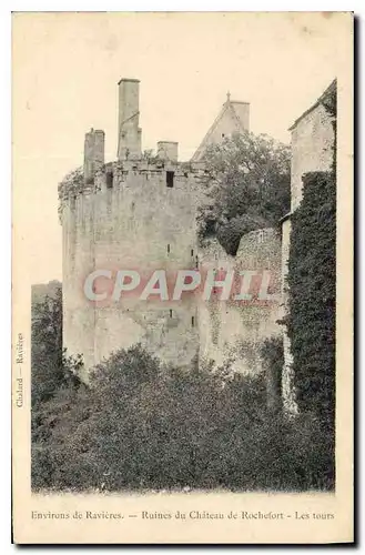 Ansichtskarte AK Environs de Ravieres Ruines du Chateau de Rochefort Les tours