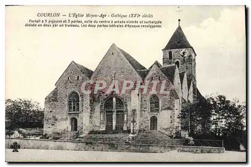 Ansichtskarte AK Courlon L'Eglise Moyen Age Gothique