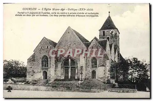 Cartes postales Courlon L'Eglise Moyen Age Gothique