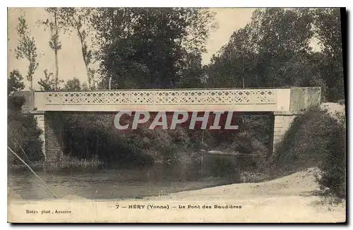 Cartes postales Hery (Yonne) Le Pont des Baudiere