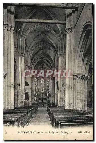 Ansichtskarte AK Saint Bris (Yonne) L'Eglise La Nef