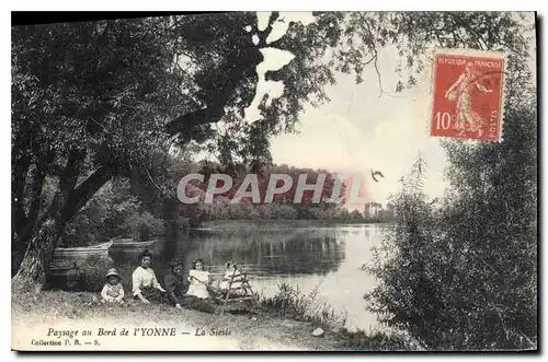 Cartes postales Paysage au Bord de l'Yonne La Sieste Enfants