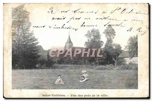 Cartes postales Saint Valerien Vue des pres de la Ville