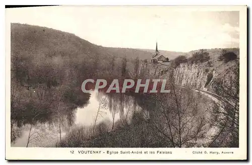 Ansichtskarte AK Voutenay Eglise Saint Andre et les Falaises