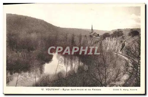Cartes postales Voutenay Eglise Saint Andre et les Falaises