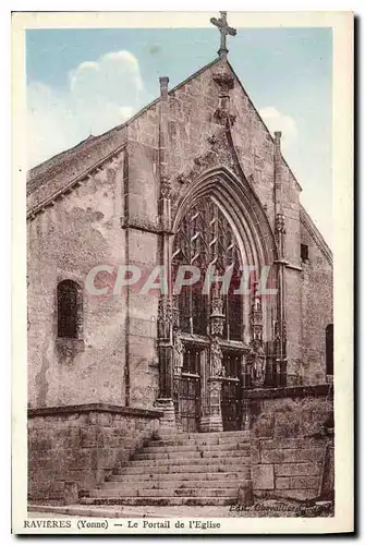 Cartes postales Ravieres (Yonne) Le Portail de l'Eglise