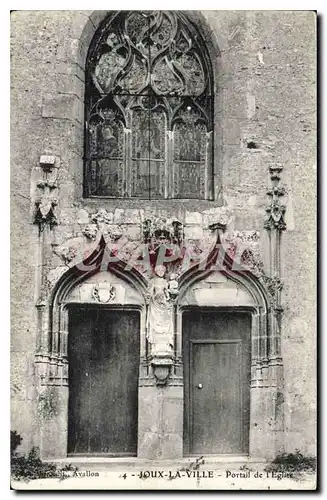Cartes postales Avallon Joux La Ville Portail de l'Eglise