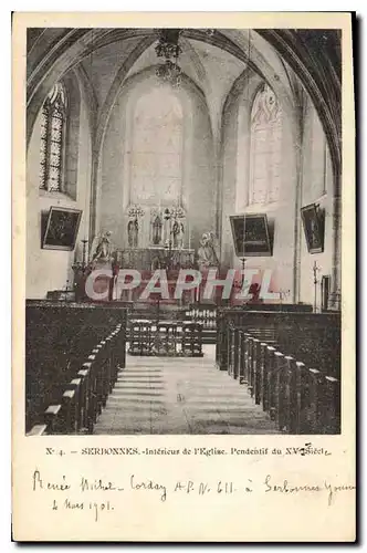 Cartes postales Serbonnes Interieur de l'Eglise Pendentif du XC Siecle